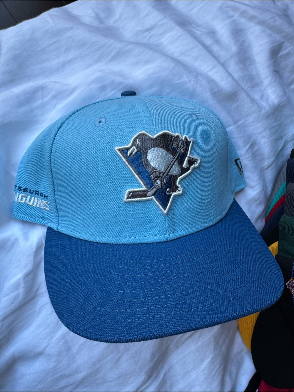 New Era Pittsburgh Penguins Light Blue 59Fifty 7 1/2 NHL Hat